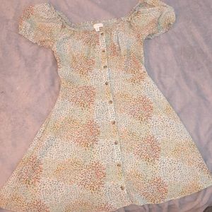 light green floral spring dress